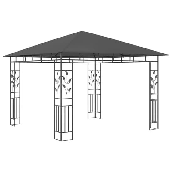 Marcel 3m x 3m Gazebo In Anthracite With Net And LED Lights_5