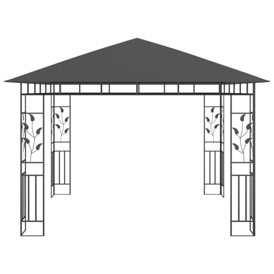 Marcel 3m x 3m Gazebo In Anthracite With Net And LED Lights_6