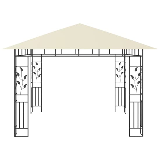 Marcel 3m x 3m Gazebo In Cream With Net And LED Lights_6
