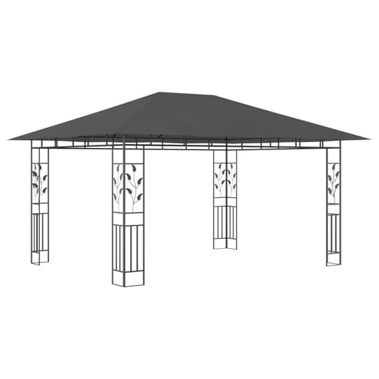 Marcel 4m x 3m Gazebo In Anthracite With Net And LED Lights_5