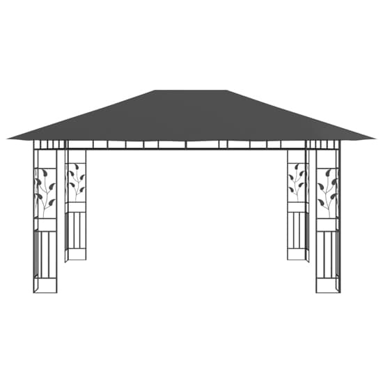 Marcel 4m x 3m Gazebo In Anthracite With Net And LED Lights_6