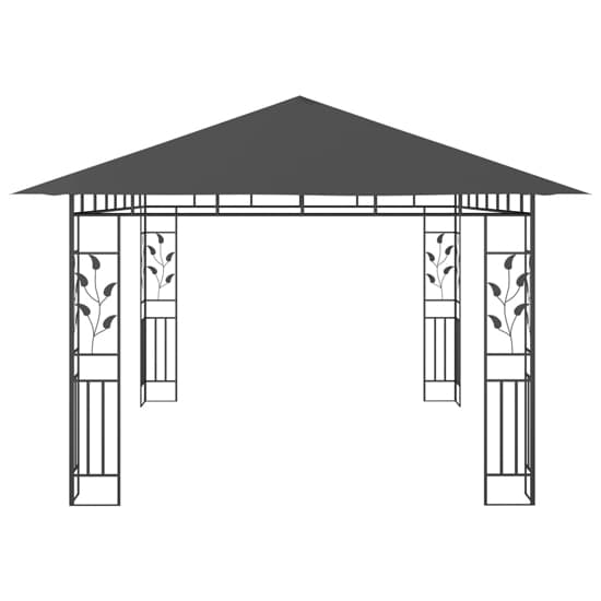 Marcel 4m x 3m Gazebo In Anthracite With Net And LED Lights_7
