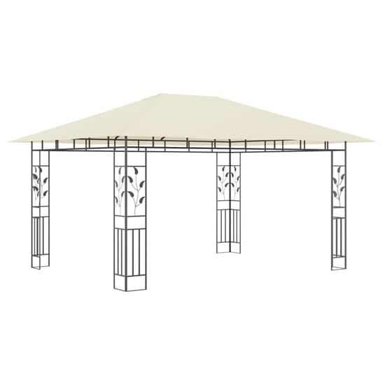 Marcel 4m x 3m Gazebo In Cream With Net And LED Lights_5