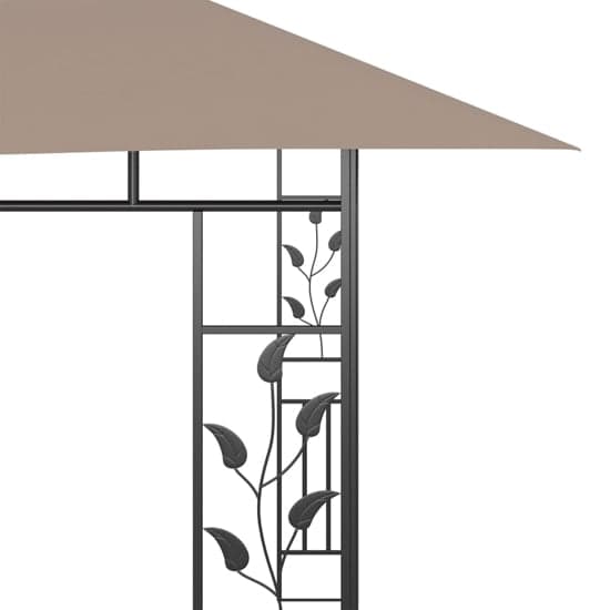 Marcel 4m x 3m Gazebo In Taupe With Net And LED Lights_7