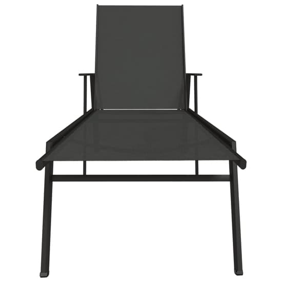 Marcel Steel Sun Lounger With Textilene Fabric Seat In Black_3