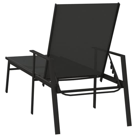 Marcel Steel Sun Lounger With Textilene Fabric Seat In Black_6