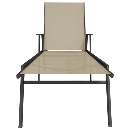 Marcel Steel Sun Lounger With Textilene Fabric Seat In Cream_3