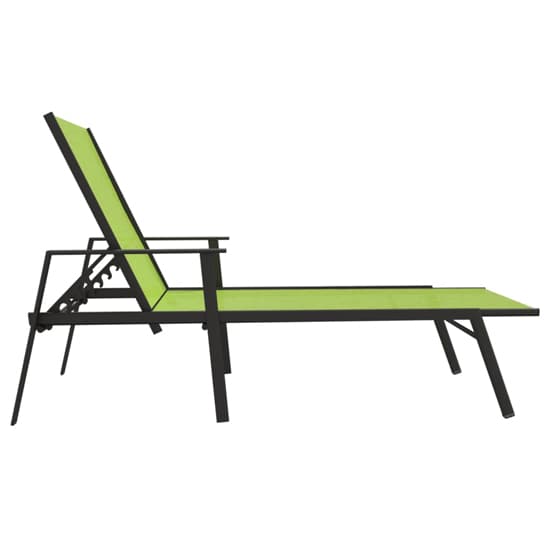 Marcel Steel Sun Lounger With Textilene Fabric Seat In Green_4