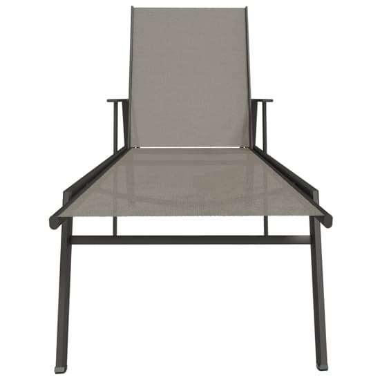 Marcel Steel Sun Lounger With Textilene Fabric Seat In Grey_3