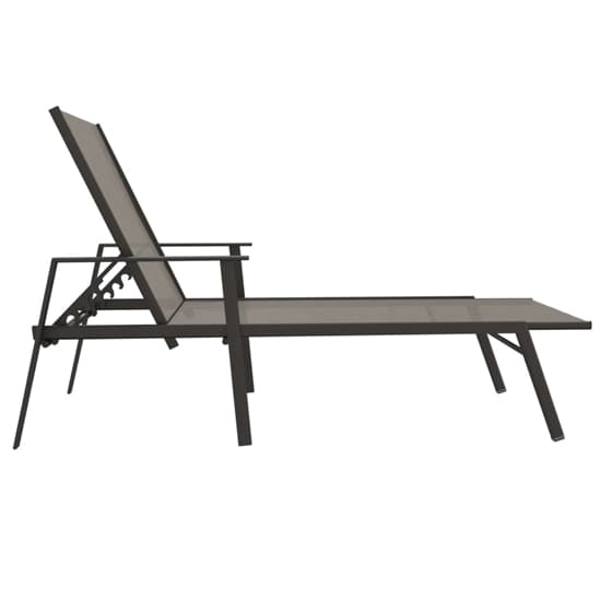 Marcel Steel Sun Lounger With Textilene Fabric Seat In Grey_4