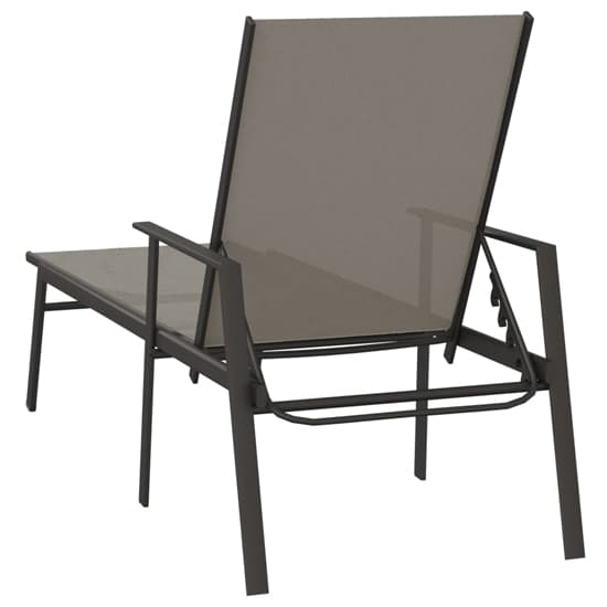 Marcel Steel Sun Lounger With Textilene Fabric Seat In Grey_5