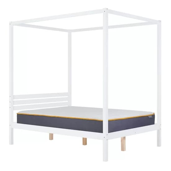 Marcia Wooden Four Poster King Size Bed In White_3