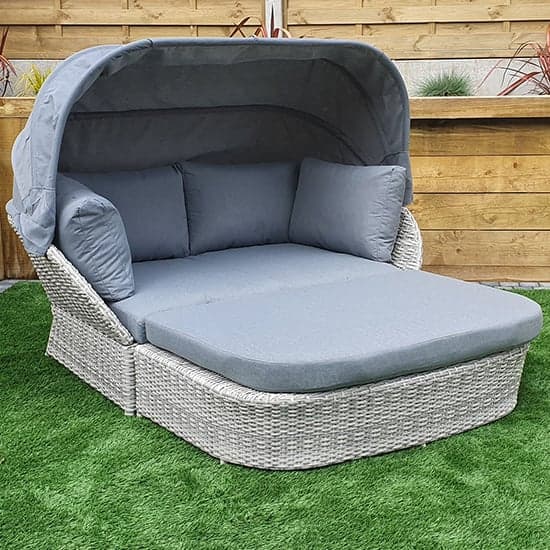 Maree Daybed With Canopy Hood In Creamy Grey_1