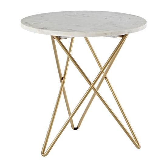 Maren Round White Marble Top Side Table With Gold Legs_1