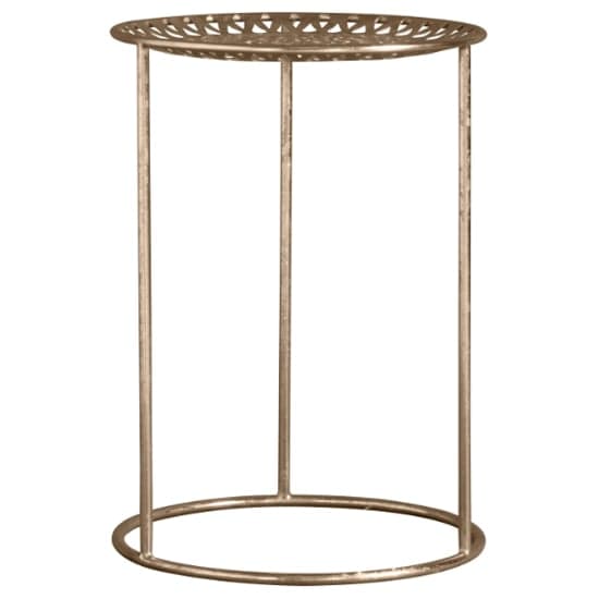 Marian Round Metal Side Table In Gold_2