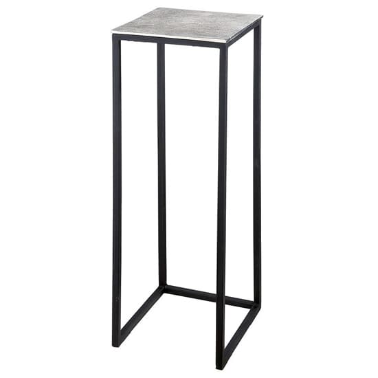 Marion Metal Set Of 2 Side Tables Quadro In Silver And Black_4