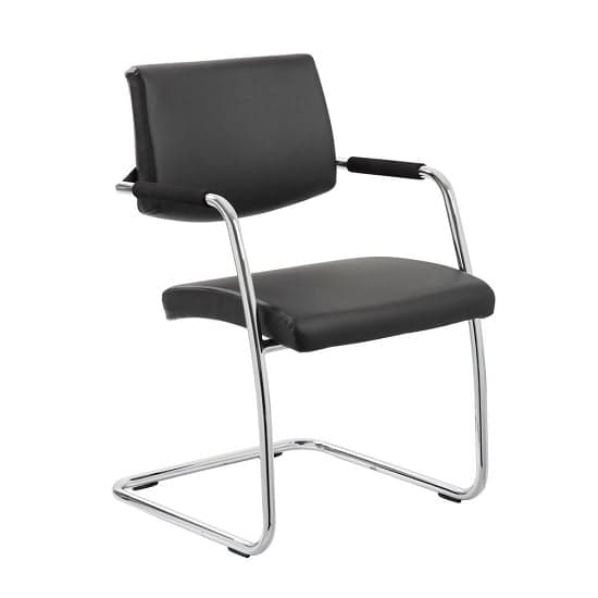 Marisa Office Chair In Black With Cantilever Frame_1