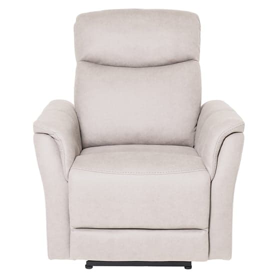 Maritime Electric Recliner Fabric 1 Seater Sofa In Taupe_2
