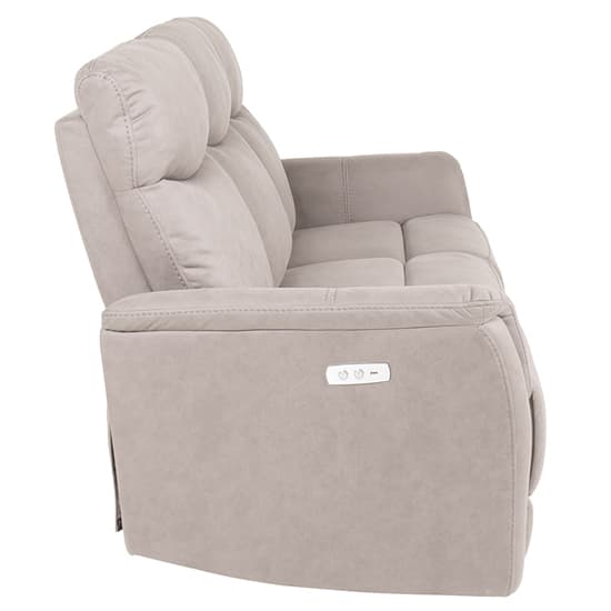 Maritime Electric Recliner Fabric 3 Seater Sofa In Taupe_3