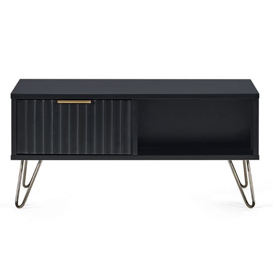Marius Wooden Coffee Table With 2 Drawers In Matt Black_3