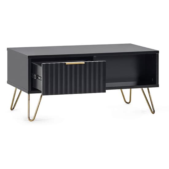 Marius Wooden Coffee Table With 2 Drawers In Matt Black_4
