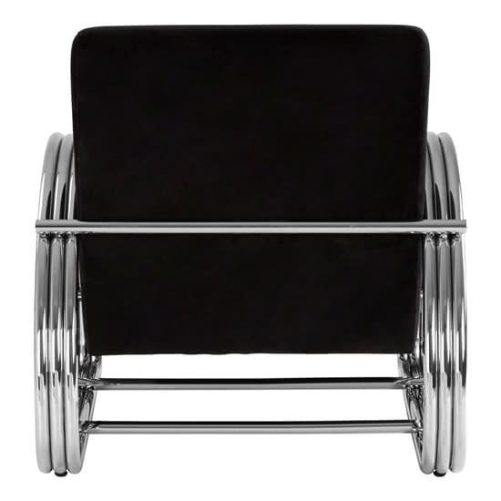 Markeb Black Fabric Leisure Chair With Silver Steel Frame_5
