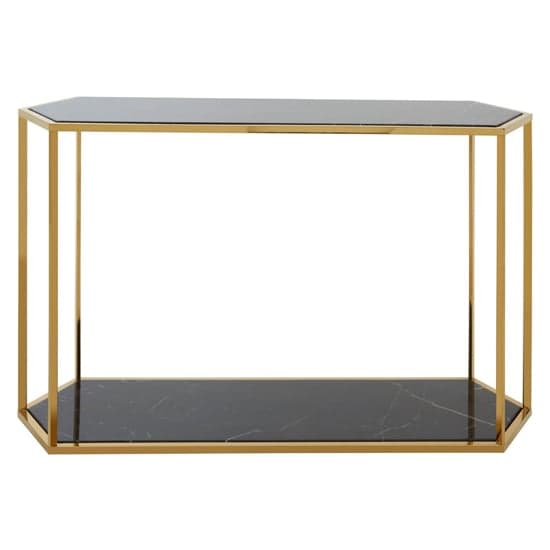 Markeb Black Marble Console Table With Gold Steel Frame_3