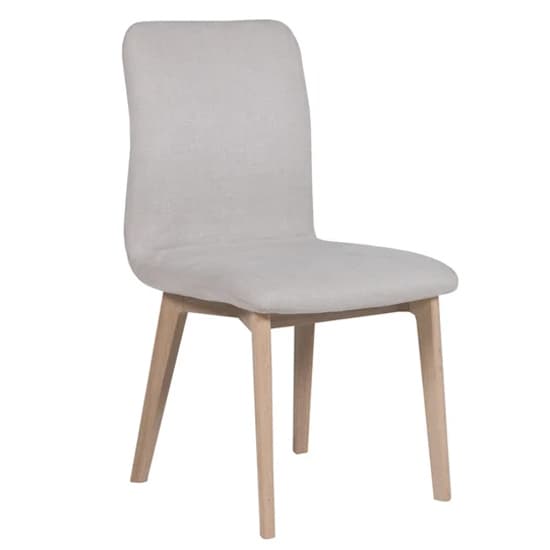 Marlon Fabric Dining Chair With Oak Legs In Natural Furniture in Fashion