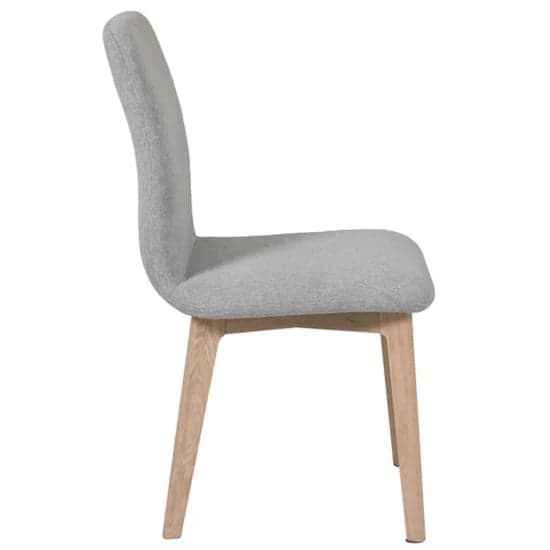 Marlon Light Grey Fabric Dining Chairs With Oak Legs In Pair_3