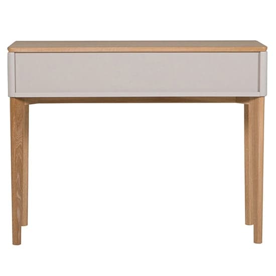 Marlon Wooden Console Table With 2 Drawers In Oak And Taupe_2