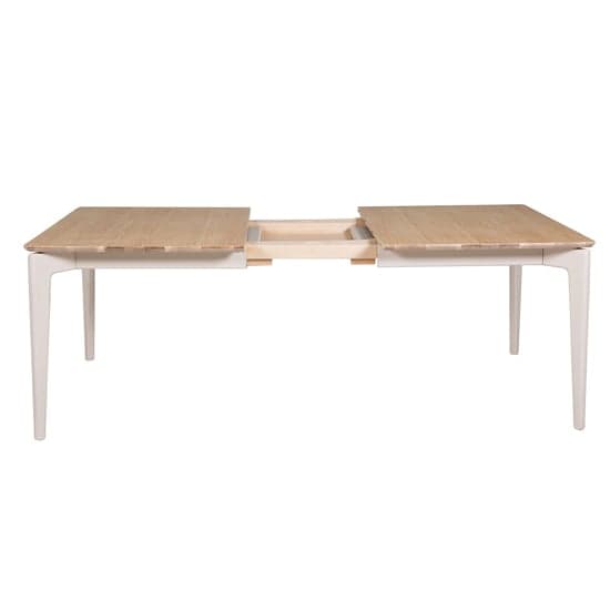 Marlon Wooden Extending Dining Table In Oak And Taupe_3