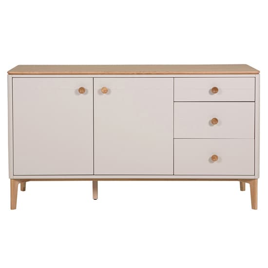 Marlon Wooden Sideboard With 2 Doors 3 Drawers In Oak And Taupe_3