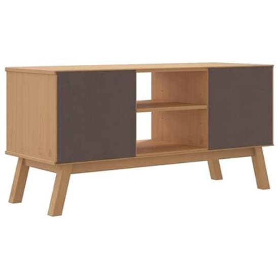 Marlow Wooden TV Stand With 2 Doors In Brown_5