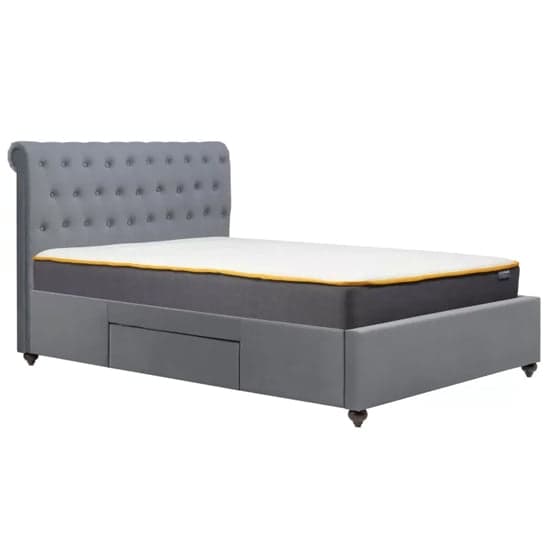 Marlowe Fabric Storage Super King Bed In Grey_3