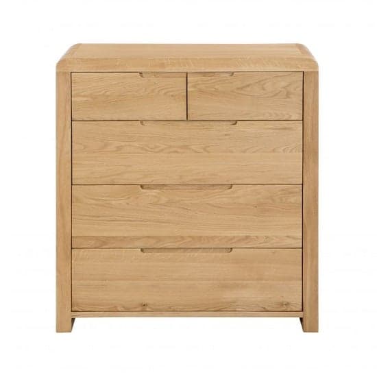 Camber Wooden Tall Chest Of Drawers In Waxed Oak Finish_2