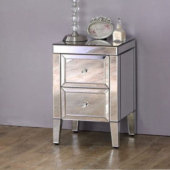Marnie Mirrored Bedside Cabinet With 2 Drawers_2