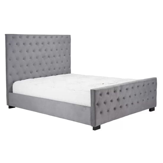 Marquise Fabric Double Bed In Grey_2