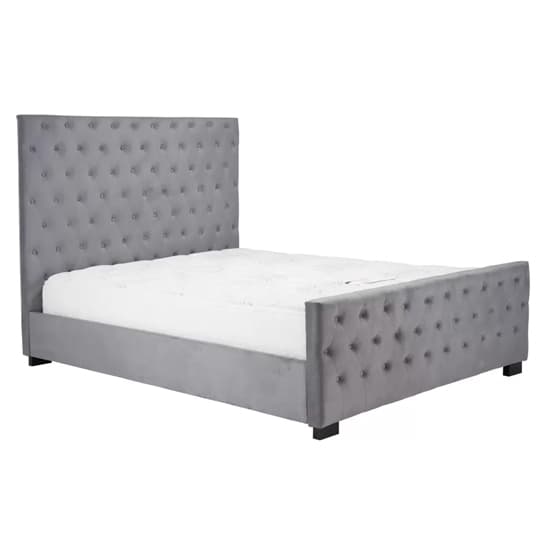 Marquise Fabric King Size Bed In Grey_2