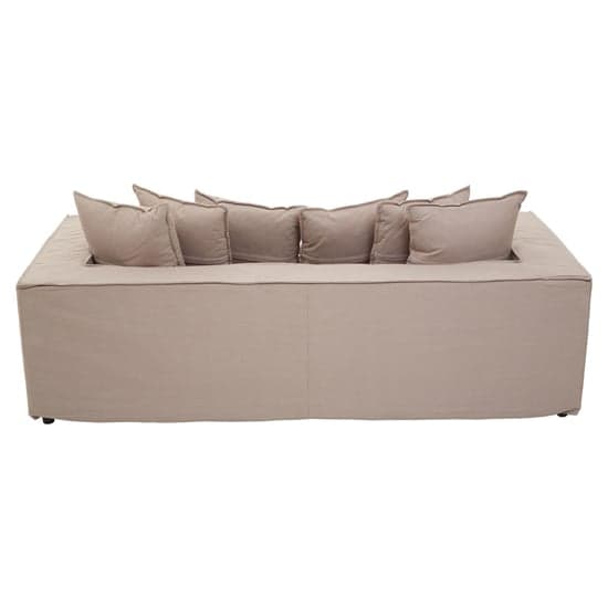 Marseilles Upholstered Fabric 3 Seater Sofa In Grey_4