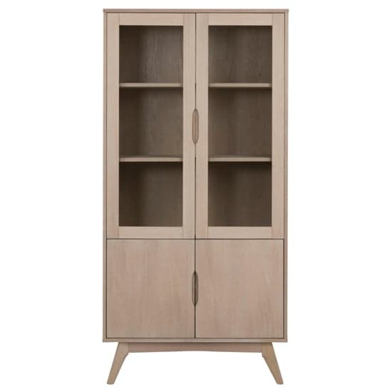 Marta Wooden Display Cabinet With 4 Doors In Oak White_3