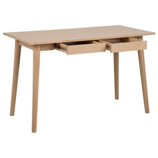 Marta Wooden Laptop Desk With 2 Drawers In Oak White_2