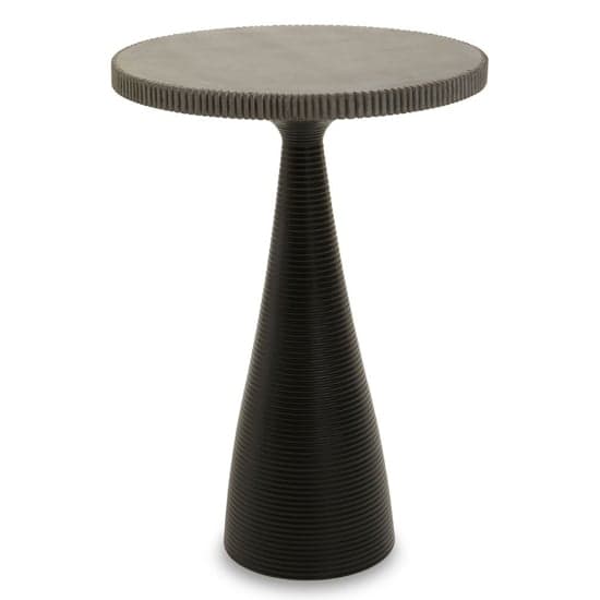 Martina Black Stone Side Table With Metal Base_2