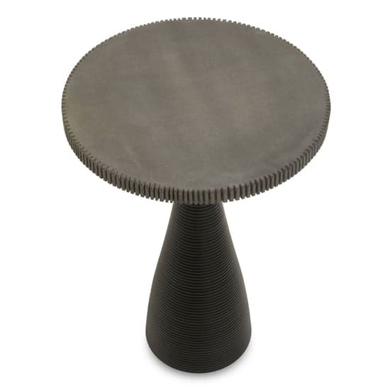 Martina Black Stone Side Table With Metal Base_3