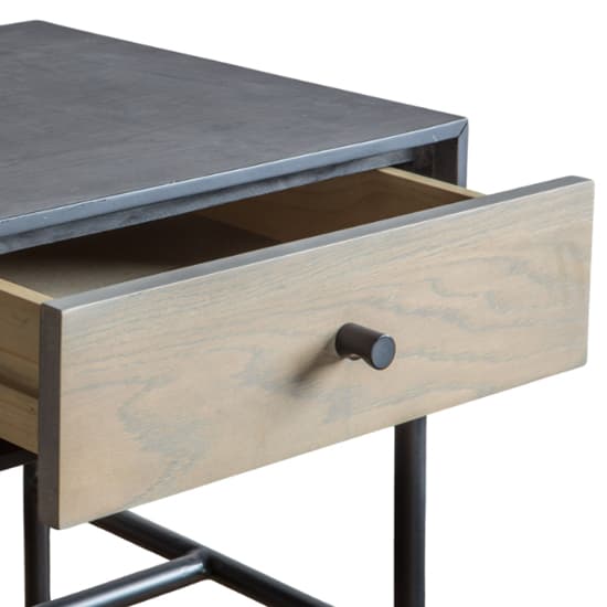 Marvale Wooden Bedside Cabinet With 1 Drawer In Black Natural_5