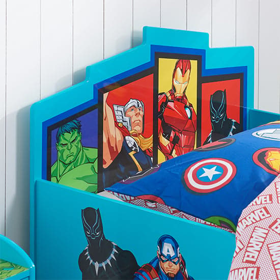 Marvel Avengers Wooden Childrens Single Bed In Blue_2