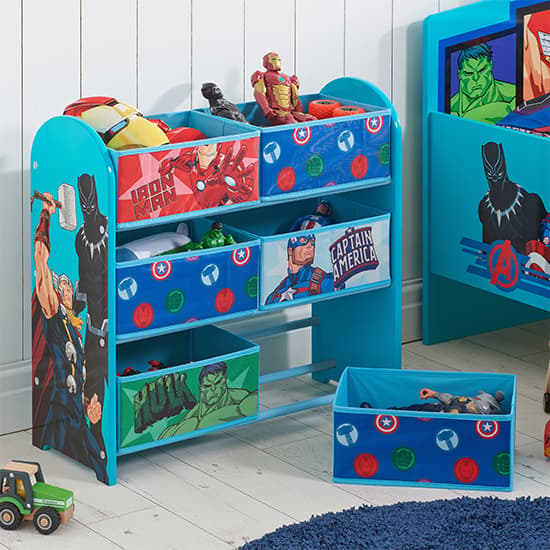 Marvel Avengers Wooden Childrens Storage Cabinet In Blue_2