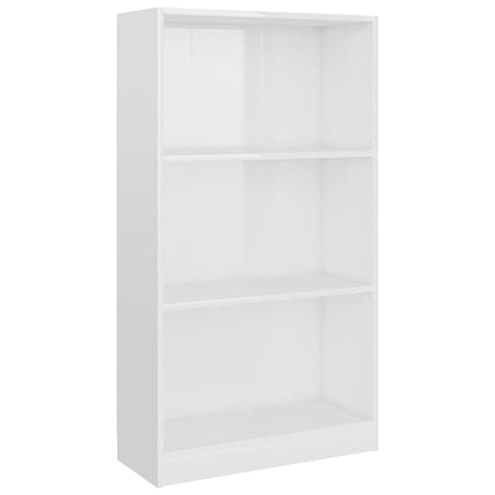 Masato 3-Tier High Gloss Bookshelf In White_2