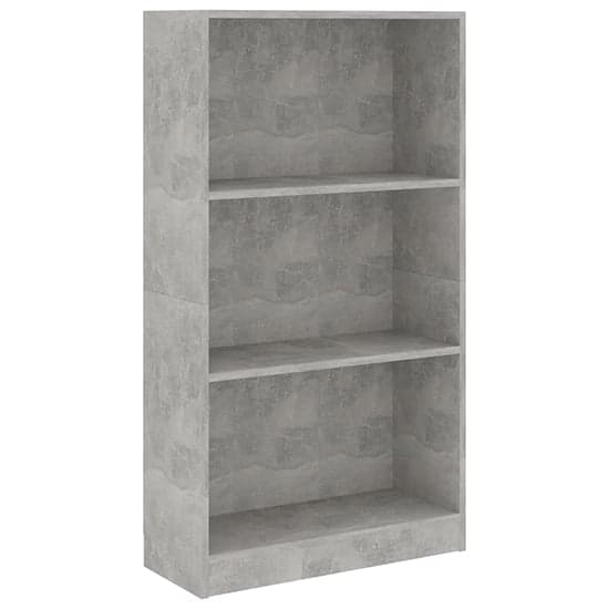 Masato 3-Tier Wooden Bookshelf In Concrete Effect_2