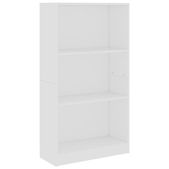 Masato 3-Tier Wooden Bookshelf In White_2