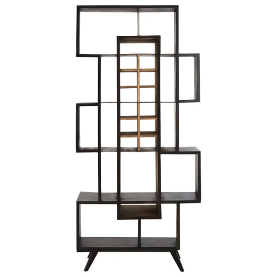 Masoka Wooden Shelving Unit With Black Frame In Natural_6
